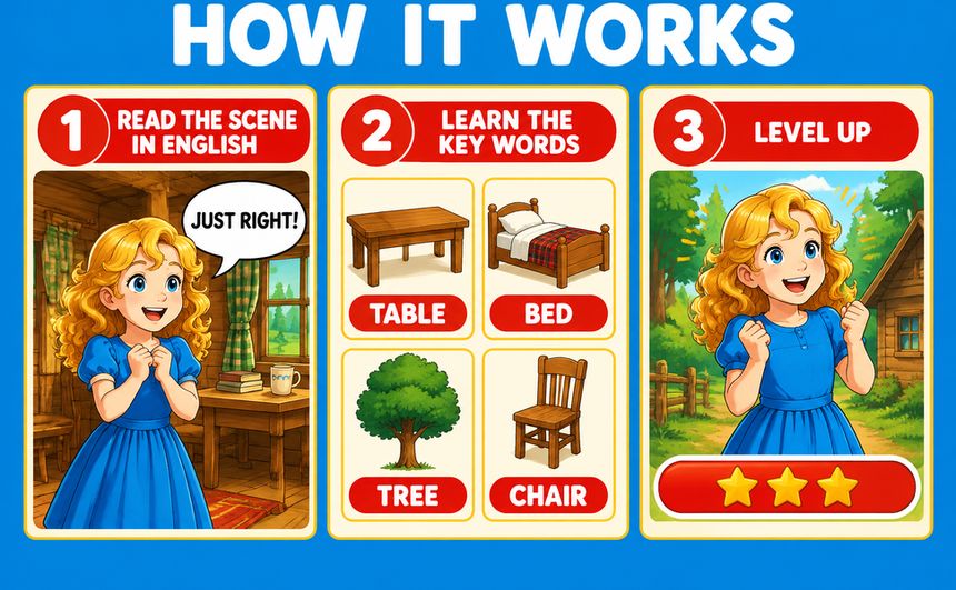 A+ marketing image 2 for Goldilocks and the Three Bears