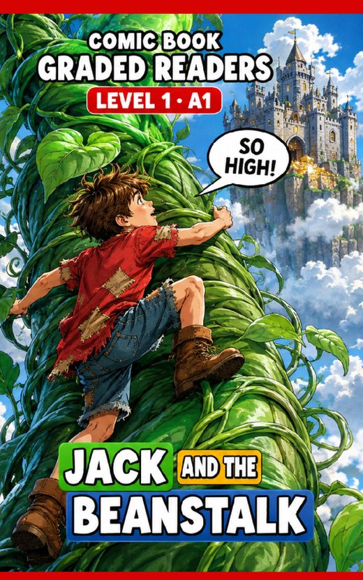 Cover of Jack and the Beanstalk – A1 English comic book graded reader