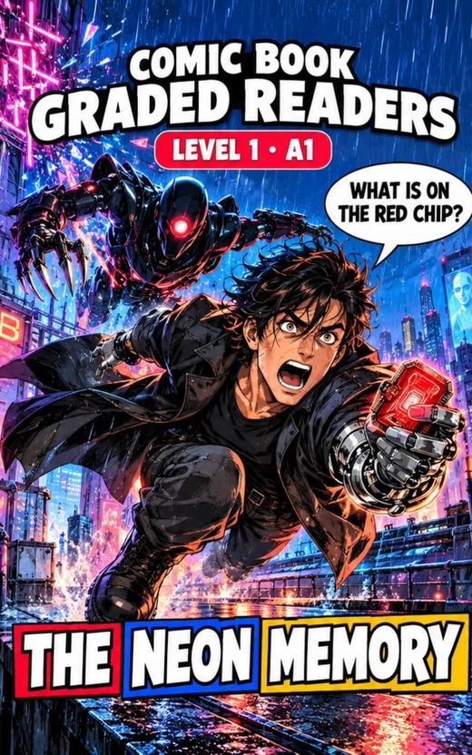 Cover of The Neon Memory – A1 English comic book graded reader