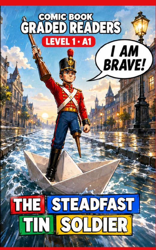 Cover of The Steadfast Tin Soldier – A1 English comic book graded reader