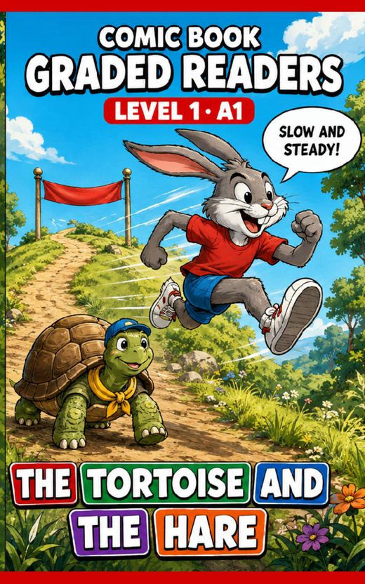 Cover of The Tortoise and the Hare – A1 English comic book graded reader