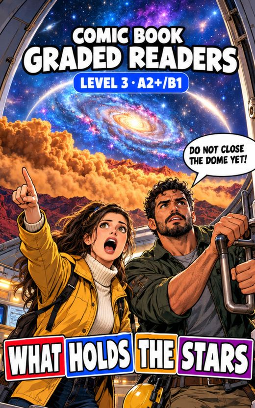 Cover of What Holds the Stars – A2+/B1 English comic book graded reader